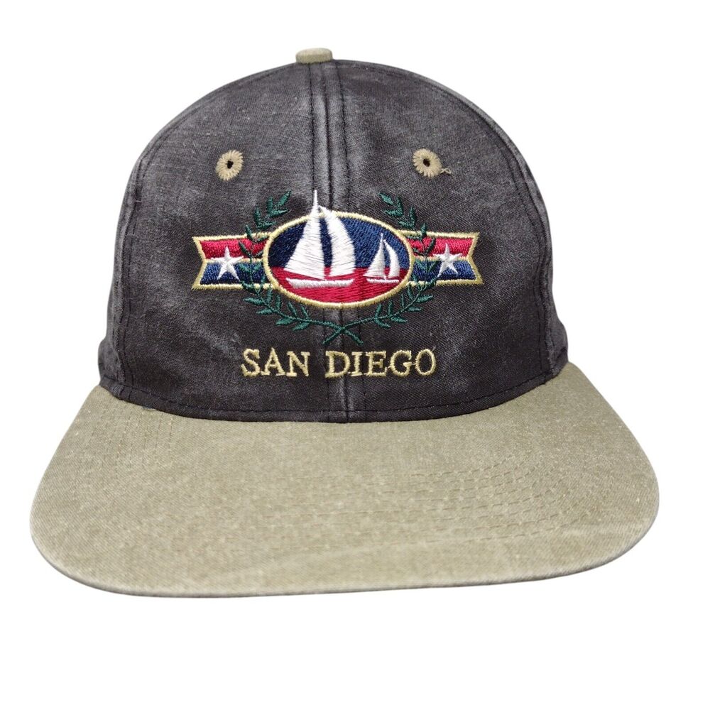 San Diego Sailboat Snapback Hat Multicolor OSFA Embroidered Monterey